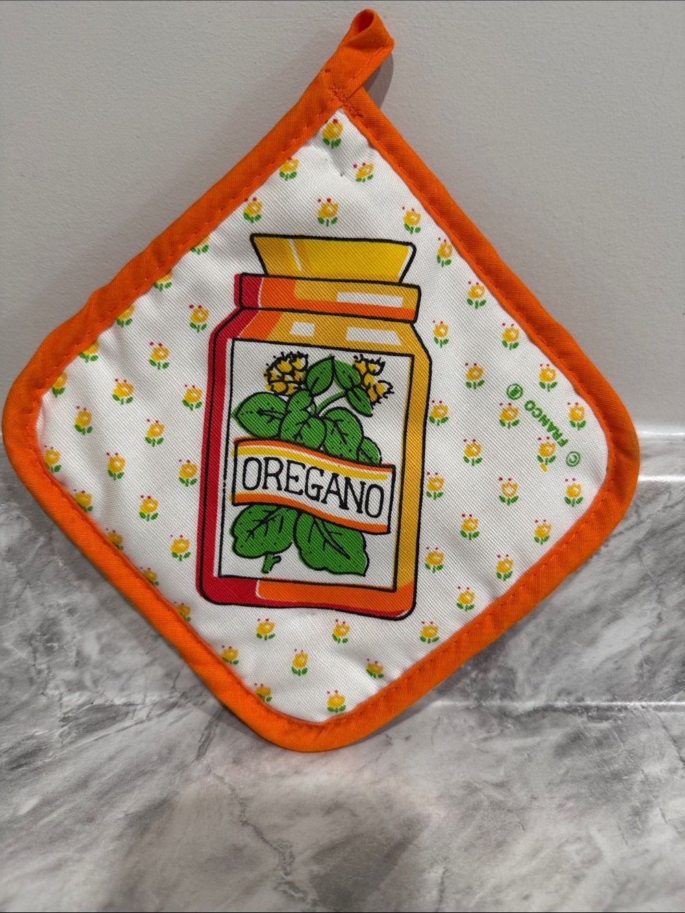 Vintage Franco Oregano Pot Holder Trivet Retro 1970s Italian Kitchen